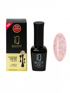IQ BEAUTY Каучуковый гель-лак  с кальцием, GO HOLLYWOOD, 087 Pink Champagne, 10 мл
